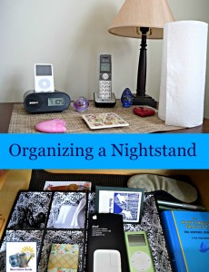 organizing a nightstand