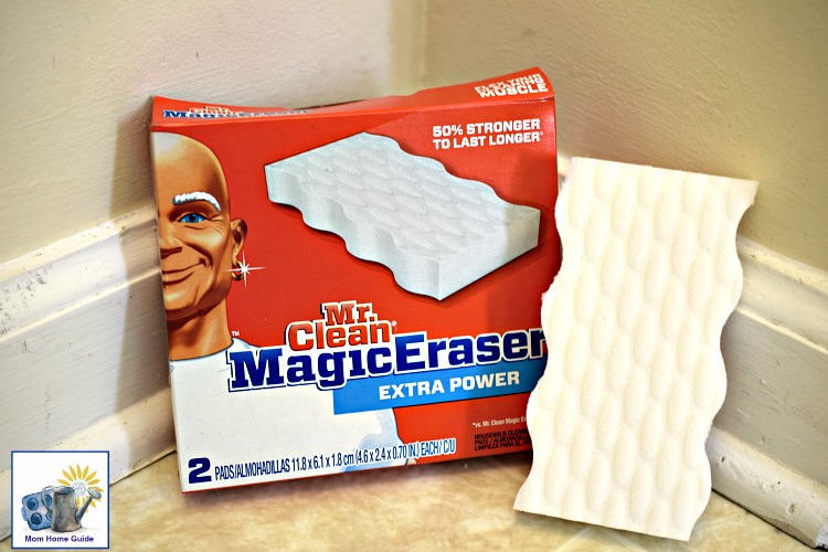 My baseboards are now clean, thanks to my Mr. Clean Magic Eraser!