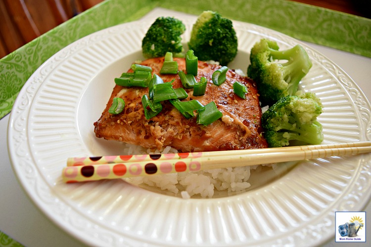 teriyaki salmon and broccoli