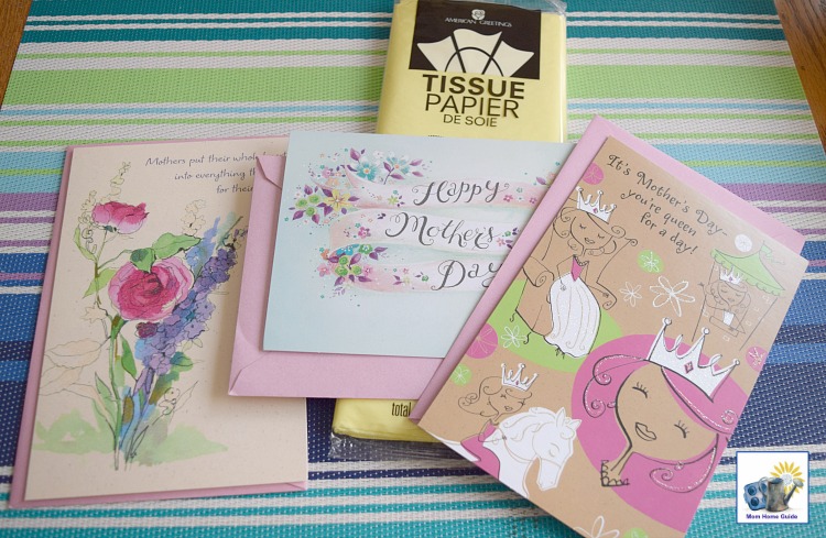 American Greetings cards and tissue paper for Mother's Day