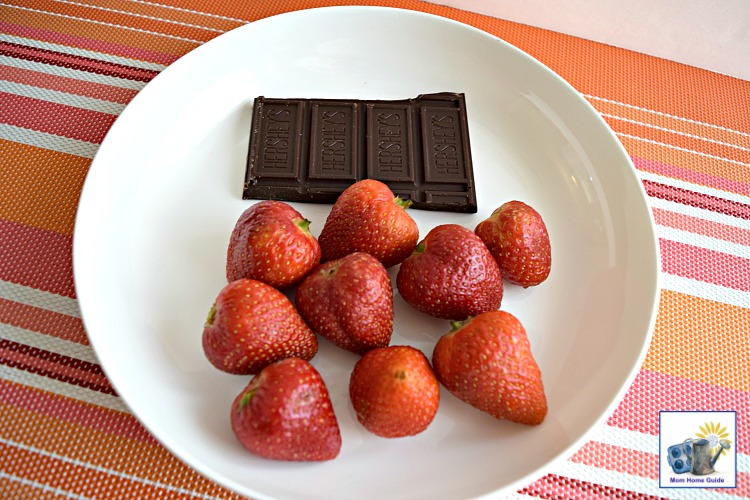 dark chocolate and strawberries