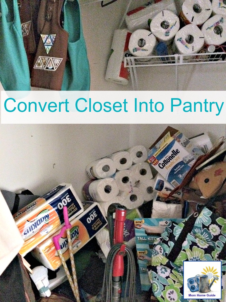 Hope to add shelving to convert a little used coat closet into a pantry