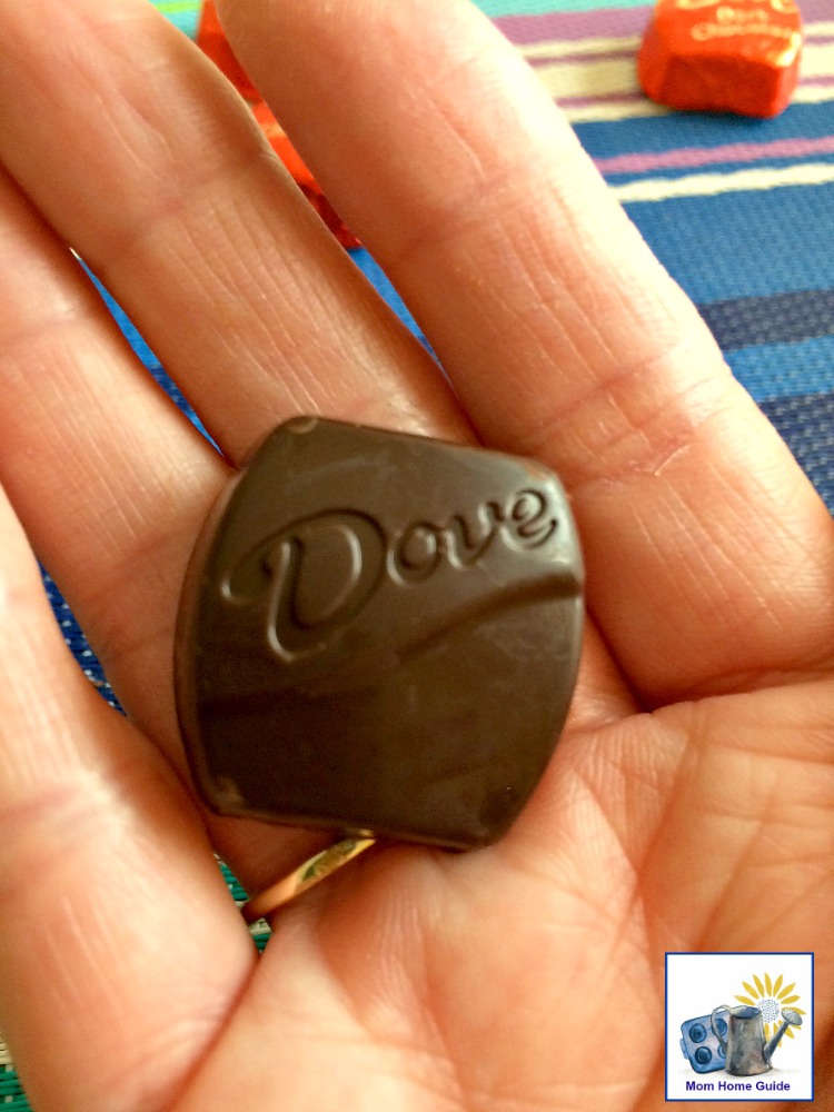 dark chocolate Dove Promises candy
