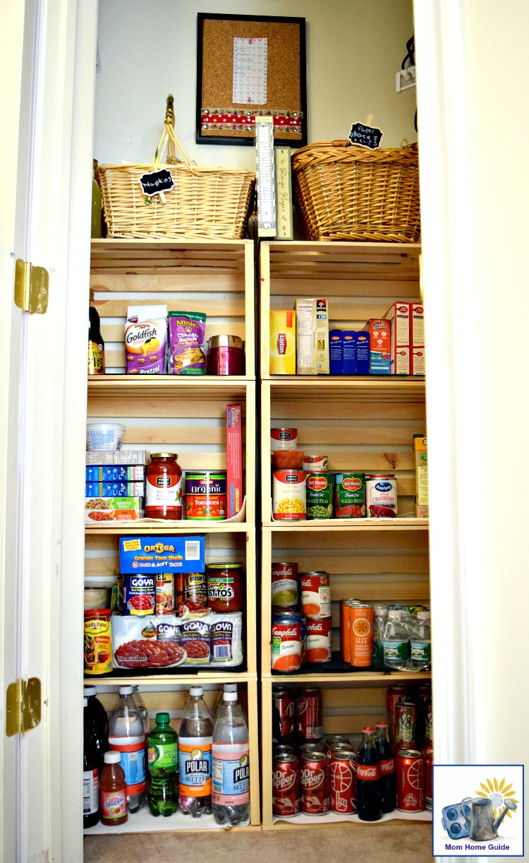 An organized kitchen pantry