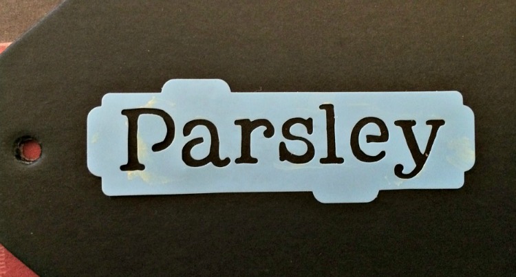 I love this parsley herb stencil -- it's great for making DIY herb garden markers!