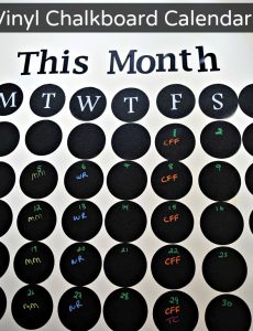 Easy to put up and use vinyl chalkboard calendar