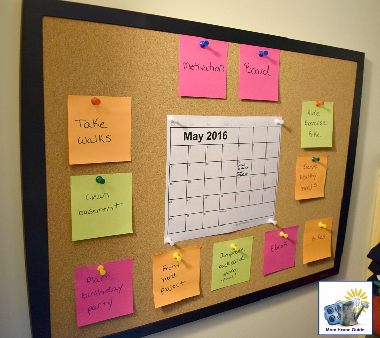 I like to track personal goals on a DIY motivation board