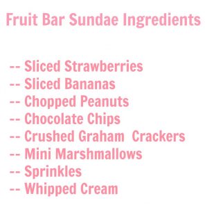 fruit bar sundae ingredients