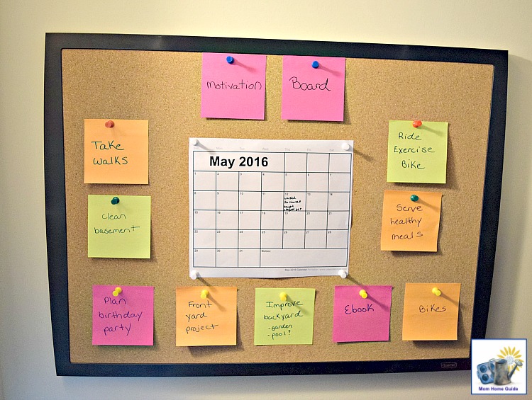 A DIY motivation board is a great way to stay on track with personal goals!