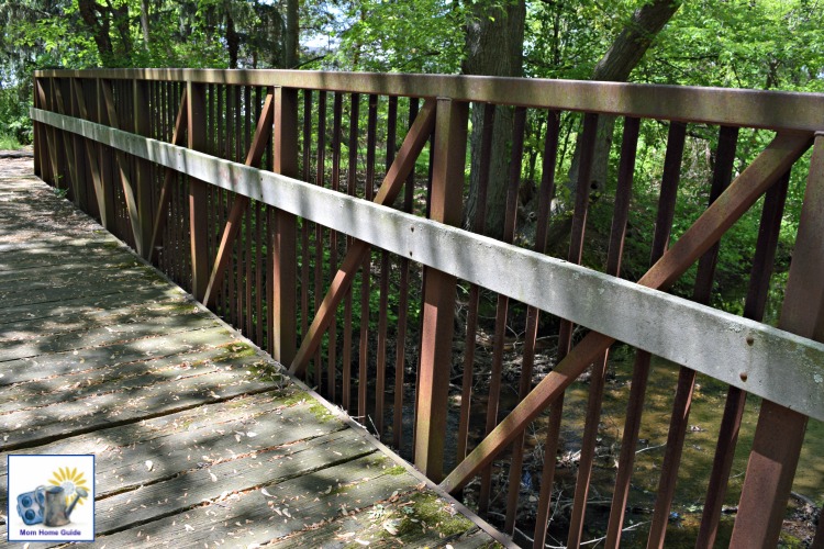 New Jersey bridge on nature walk in Mercer County