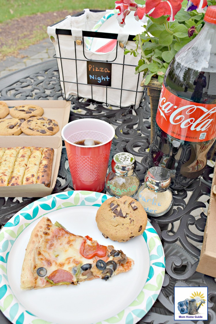 A fun family pizza night on the patio