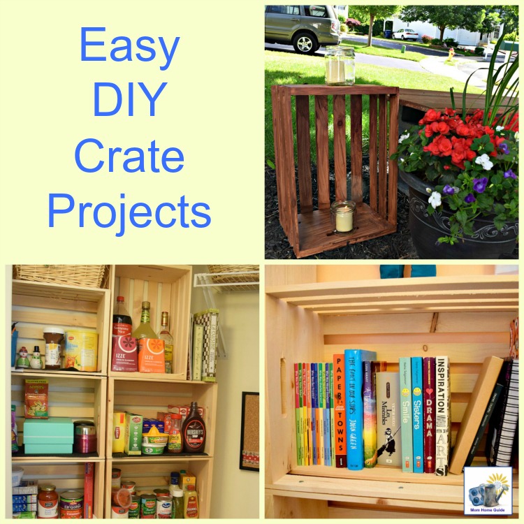 Easy DIY projects with wood crates -- wood crates are inexpensive and very versatile in the home