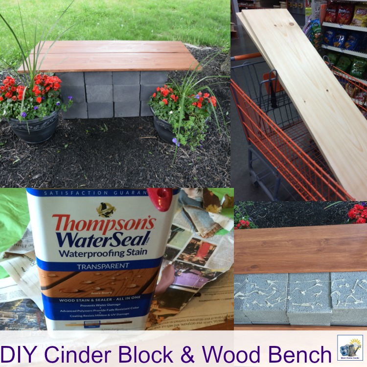 how to make a DIY cinder block and wood bench. This is a simple and inexpensive project, with great results!