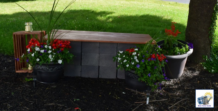 DIY garden seating area