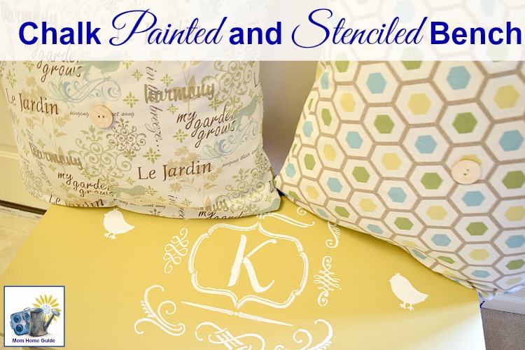 Painted and Stenciled Pillow