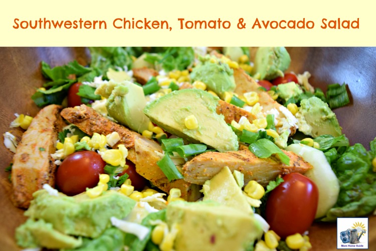 Southwestern chicken tomato and avocado salad -- perfect for summer!