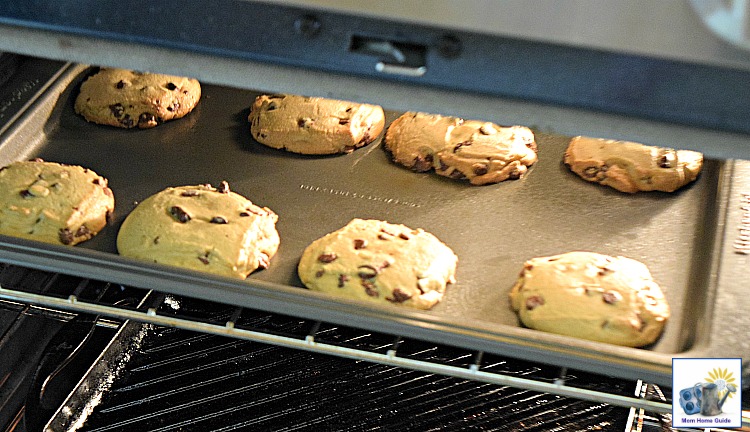 chocolate cookies baking in the oven