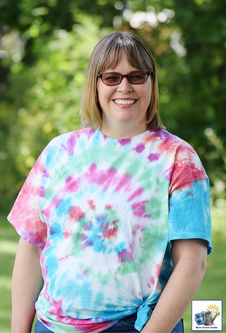 Me in one of my newly died tie dyed shirts