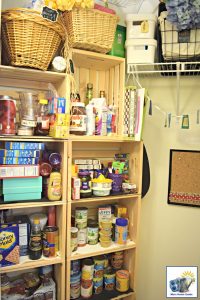 Coat closet converted into a pantry