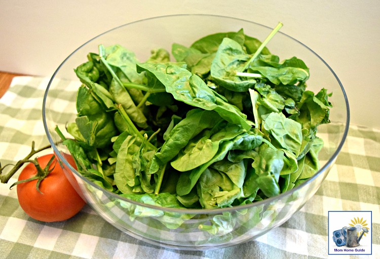spinach and tomatoes for a fresh salad