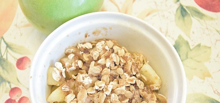 Quick Apple Crisp for One