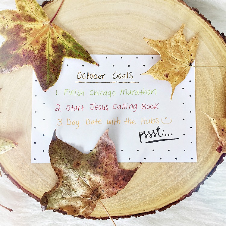 October goals from Curly Crafty Mom