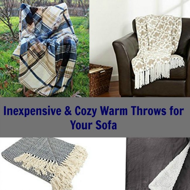 Cozy and inexpensive warm throws that will look great on your sofa this fall