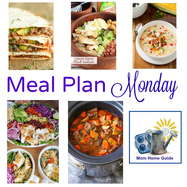 Meal plan Monday: Corn chowder, chicken club salad, beef stew, fish taco bowl 