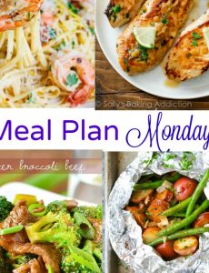 Meal Plan Monday - foil sausage packets, shrimp scampi, beef and broccoli and cilantro chicken