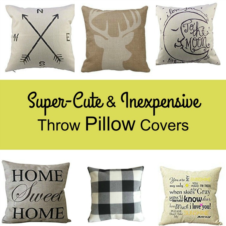 Super cute and inexpensive throw pillow covers from Amazon