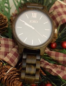 Engravable wood JORD watches make a wonderful holiday gift