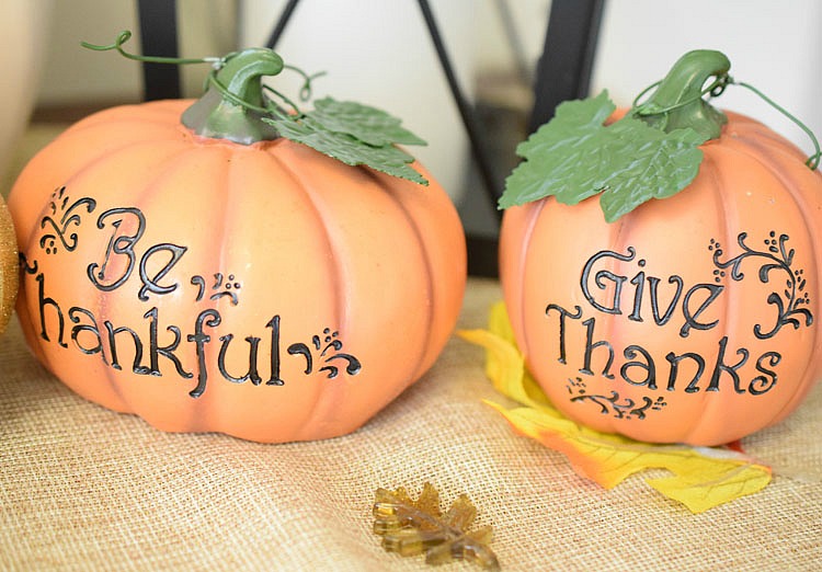 carved Thanksgiving pumpkins