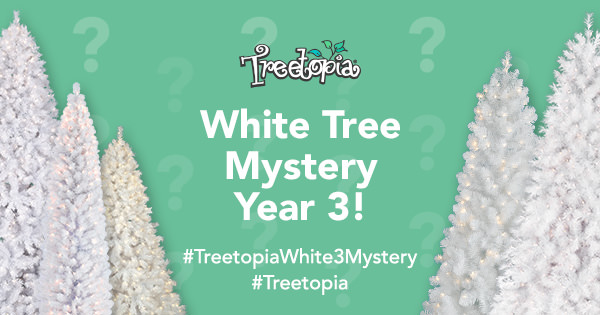 Treetopia.com's white tree mystery campaign and giveaway