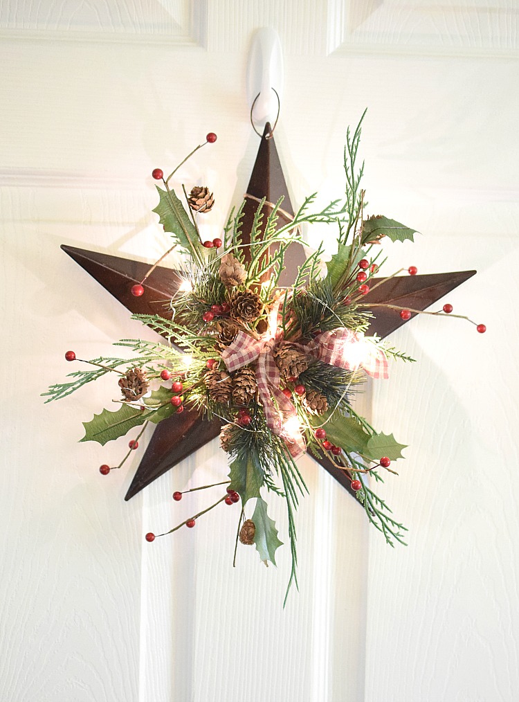 lighted Christmas barn star