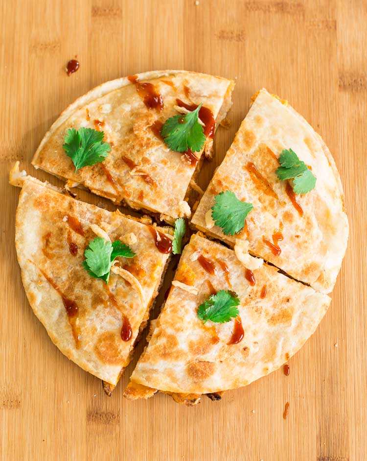 Recipe for barbecue chicken quesadillas