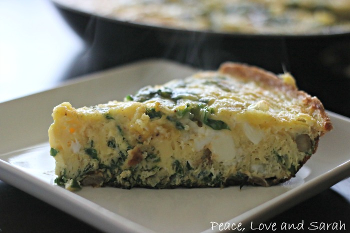 Frittata with mustard greens and leeks recipe