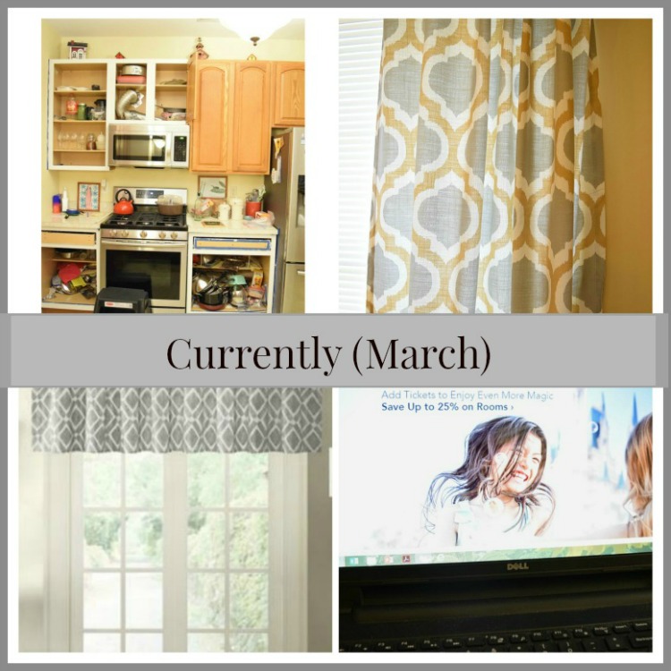 What I have currently been up to -- painting the kitchen, planning a Disney trip and new curtains!