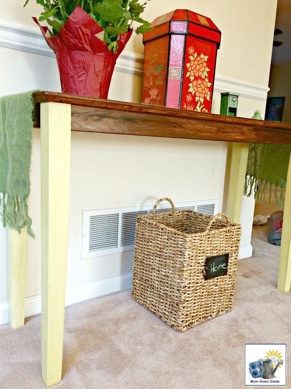 chalk painted console table