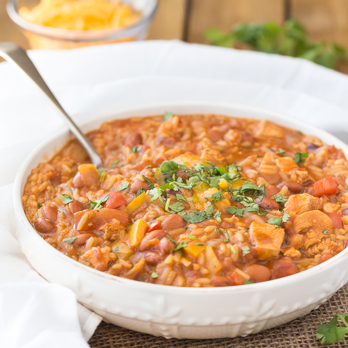 one pot chicken burrito bowl recipe