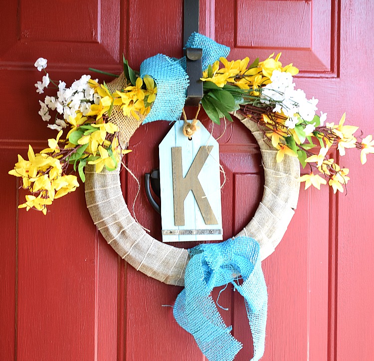 spring forsythia wreath