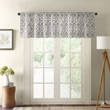 These gray valances from Target are perfect for the family room