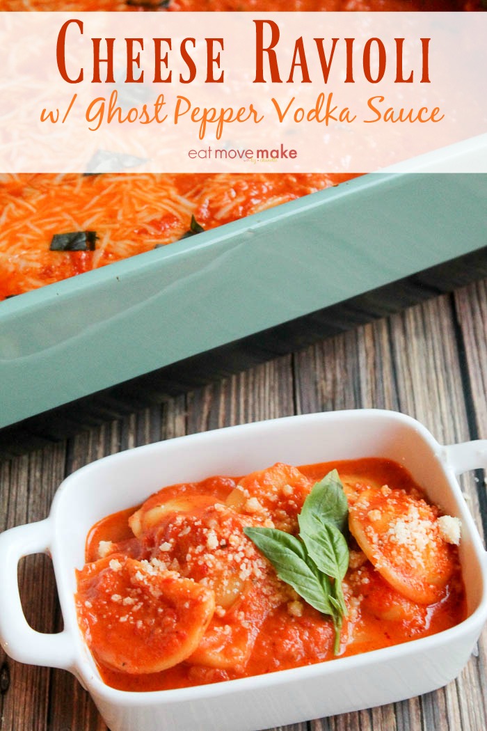 cheese ravioli in vodka sauce