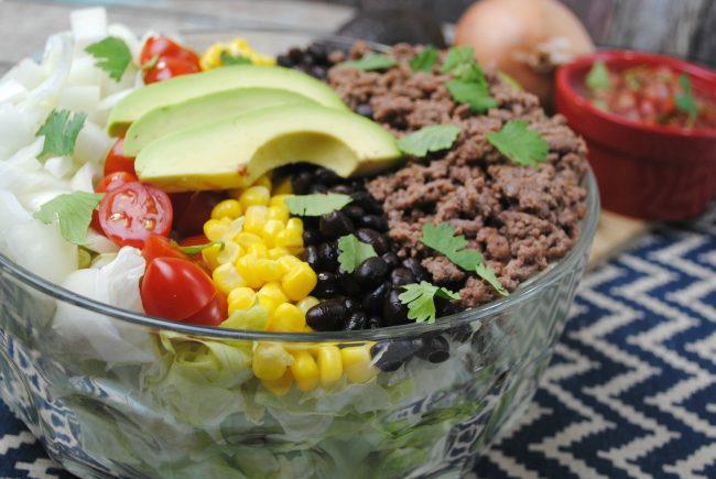 Easy taco salad by Just Two Sisters