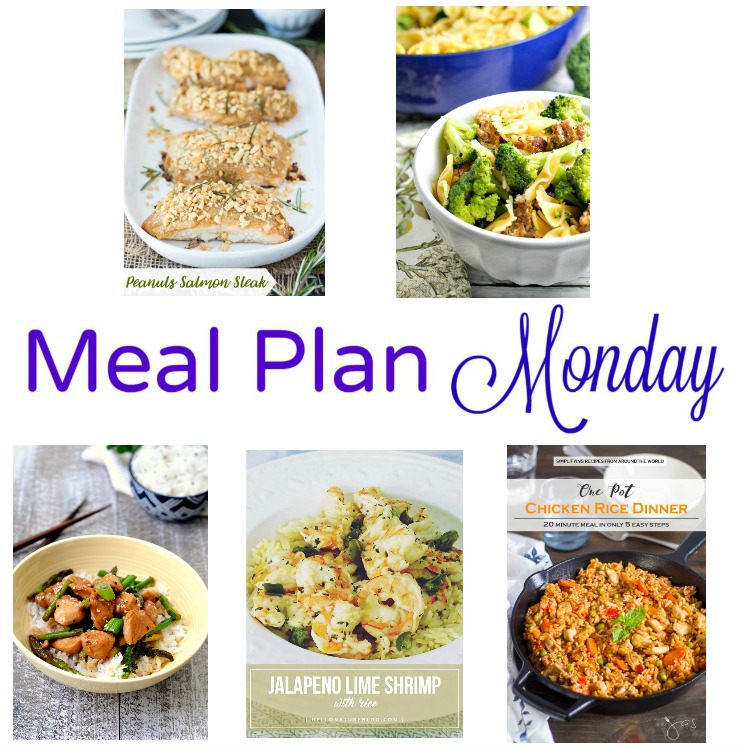meal plan monday -- five great recipes for weeknight meals