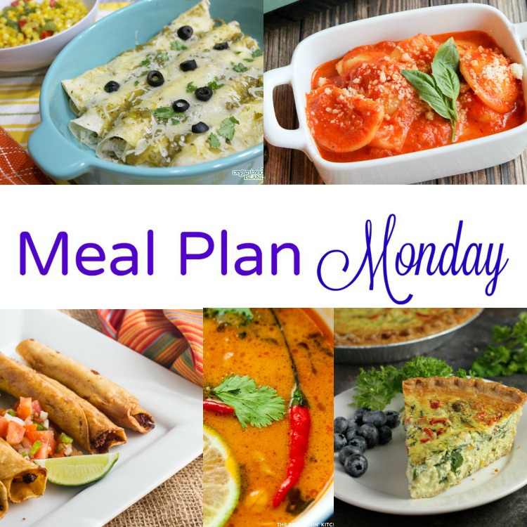 Meal Plan Monday -- five great recipes for weeknight meals