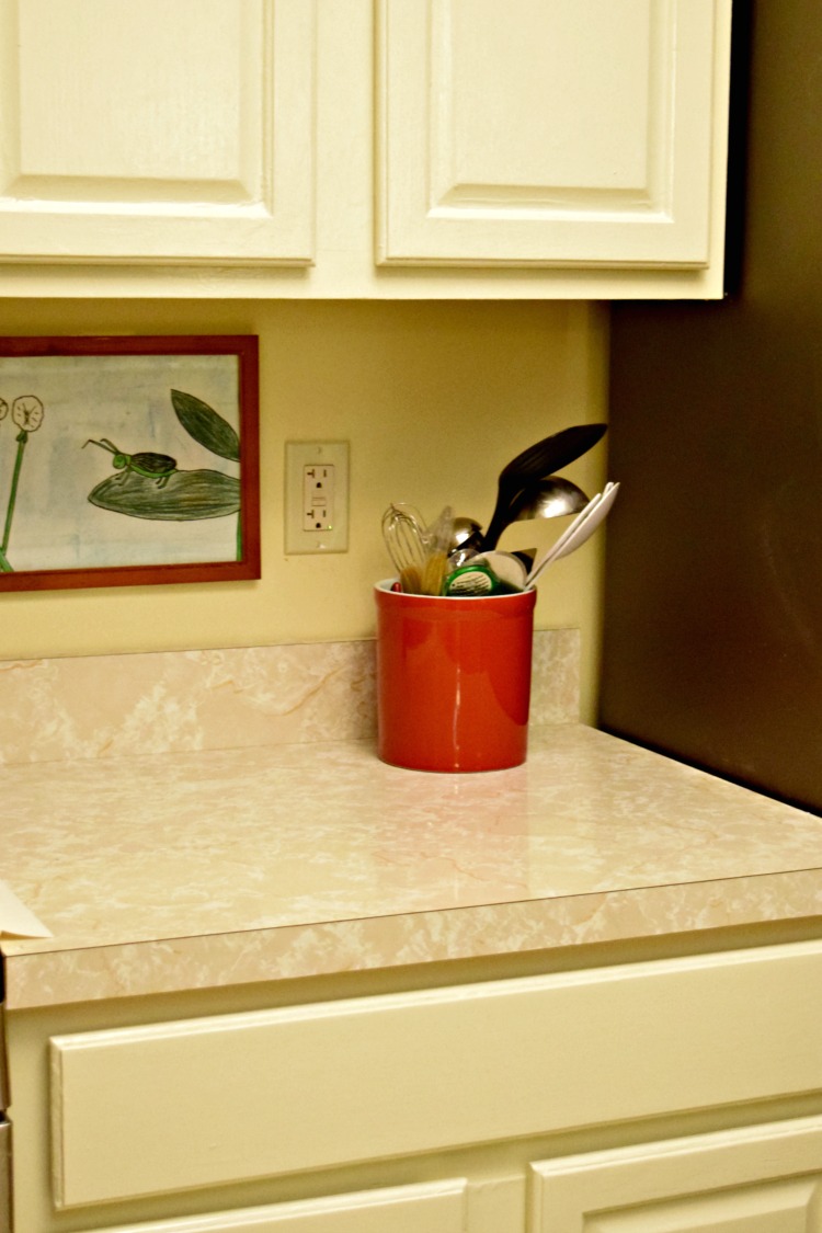 White painted oak cabinets