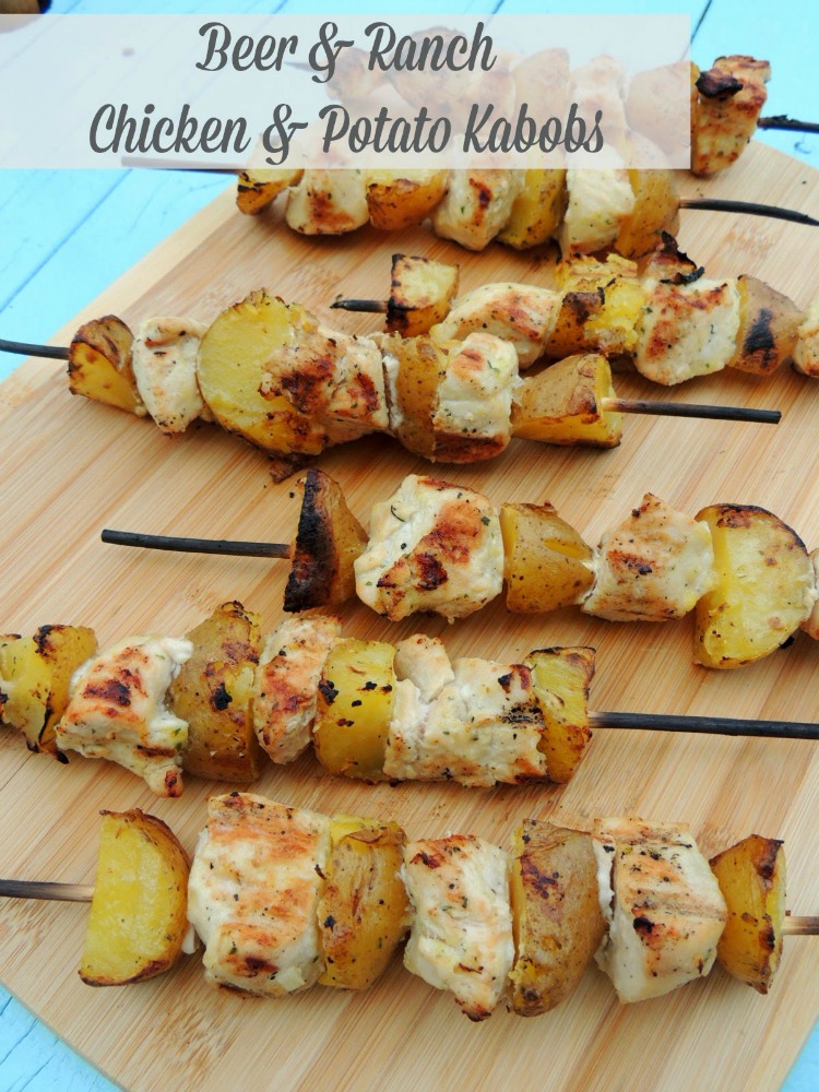 beer and ranch chicken kabobs