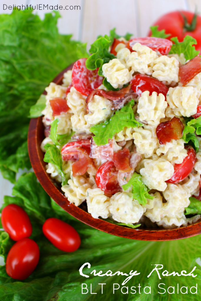 creamy ranch BLT pasta salad recipe