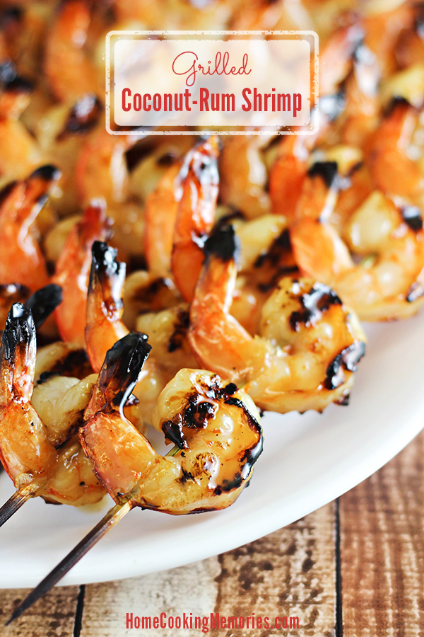 grilled coconut rum shrimp