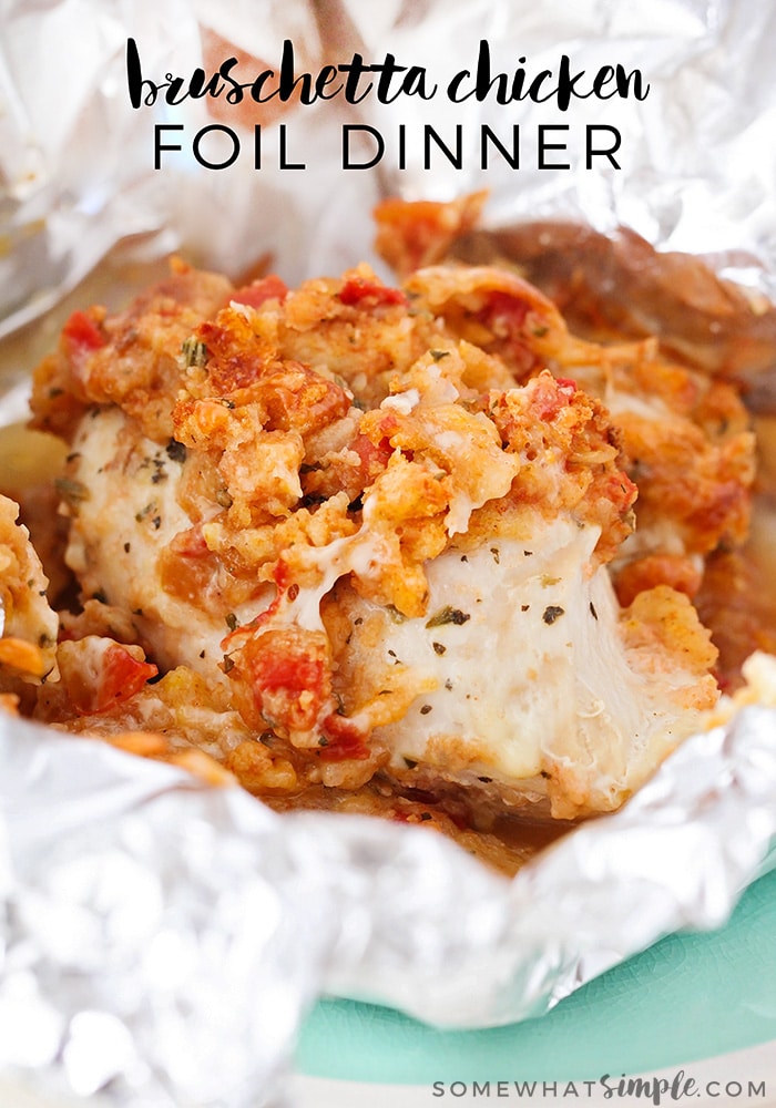 foil baked bruschetta chicken recipe